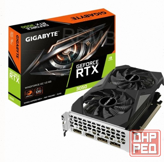 Видеокарта Gigabyte Rtx3050 Windforce oc v2 6gb Gddr6 96bit 2xdp 2xhdmi 2fan Rtl - арт:5852 Макеевка - изображение 1