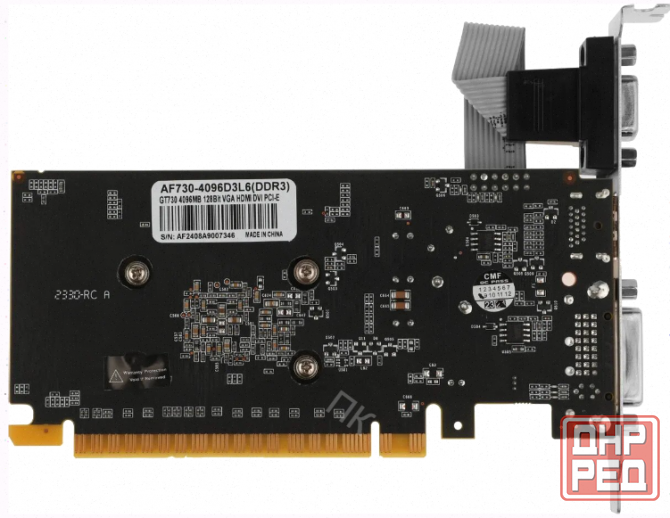 Видеокарта Afox Geforce gt 730 (af730-4096d3l6), 4 гб, Ddr3, 1333 Мгц - арт:1269 Макеевка - изображение 2