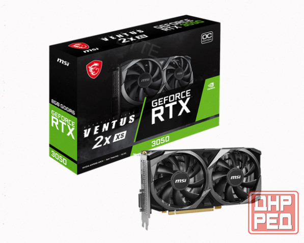 Видеокарта Msi Rtx3050 Ventus 2x xs 8gb oc Gddr6 128-bit dp Hdmi dl-dvi-d 2fan Rtl - арт:3255 Донецк - изображение 1