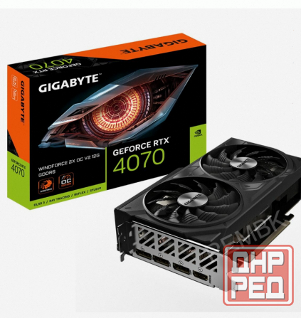 Видеокарта Gigabyte Rtx4070 Windforce 2x oc v2 12gb Gddr6 192bit 3xdp Hdmi 2fan Rtl - арт:7411 Донецк - изображение 1