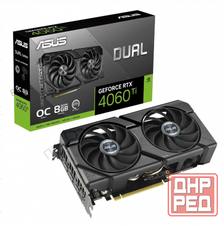 Видеокарта Asus Nvidia Geforce Rtx 4060 ti 8gb Dual-rtx4060ti-o8g-evo/rtx4060ti, Hdmi, dp - арт:6394 Донецк - изображение 1