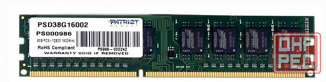Оперативная Память Dimm Ddr3 Patriot Memory sl 8гб 1600 Мгц cl11 (psd38g16002) - арт:4152 Макеевка - изображение 1