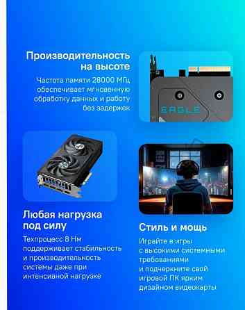 Видеокарта Gigabyte gv-n5060eagle oc-8gd 1.0 8гб, Ret - арт:1543 Донецк