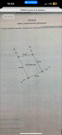 Продажа земельного участка с. Юрьевка Донецк