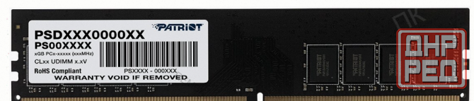 Оперативная Память Ddr4 Patriot Memory sl 4 гб 2133 Мгц Dimm cl15 Psd44g213381 - арт:6536 Макеевка - изображение 1