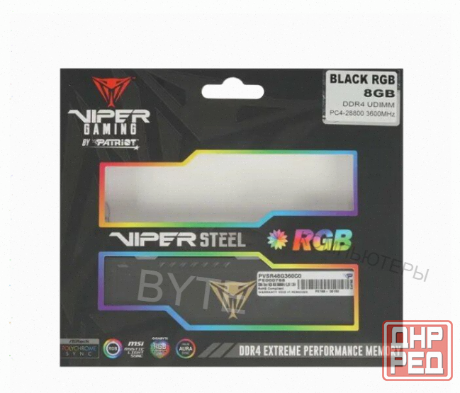 Модуль Памяти Patriot Viper Steel Rgb Dimm 8gb pc28800 Ddr4 Pvsr48g360c0 - арт:2119 Макеевка - изображение 2