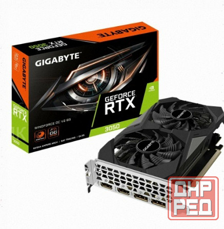 Видеокарта Gigabyte Rtx3050 Windforce oc v2 6gb Gddr6 96bit 2xdp 2xhdmi 2fan Rtl - арт:6145 Донецк - изображение 1