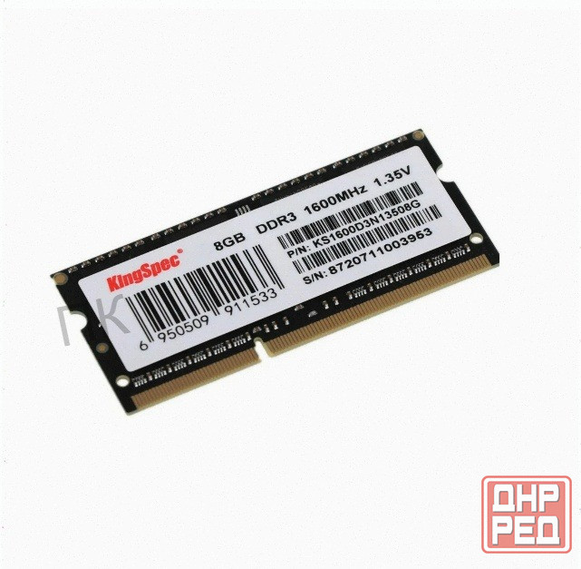 Оперативная Память Sodimm Ddr3 pc3-12800 Kingspec ks1600d3n13508g, 1х8 гб, 1.35 в Кол-во - арт:6530 Макеевка - изображение 1