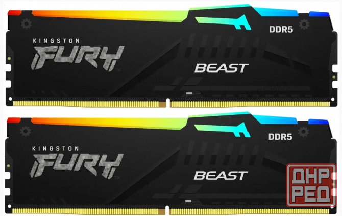 Оперативная Память Kingston Fury Beast Black kf552c40bbak2-16 Ddr5 - 2x 8гб 5200мгц, Dimm - арт:2069 Макеевка - изображение 1