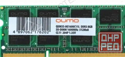 Оперативная Память so-dimm Qumo 8gb Ddr3-1600 (qum3s-8g1600c11l) - арт:2906 Макеевка - изображение 1