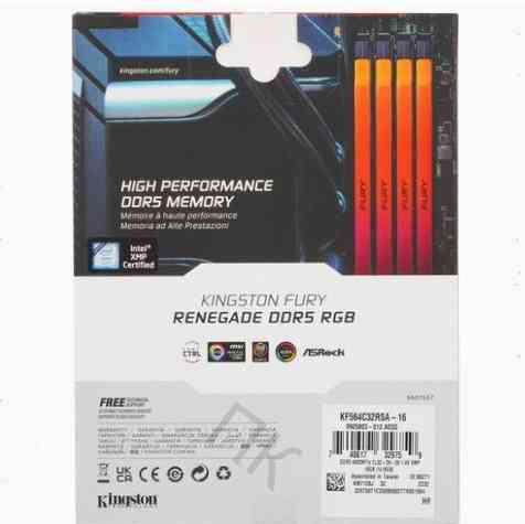 Оперативная Память Ddr5 Kingston Fury Renegade Silver Rgb [kf564c32rsa-16] 16 гб, 6400mhz - арт:8738 Макеевка