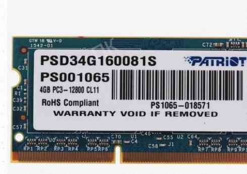 Оперативная Память Sodimm Patriot Signature [psd34g160081s] 4 гб - арт:7590 Макеевка