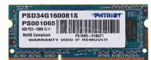 Оперативная Память Sodimm Patriot Signature [psd34g160081s] 4 гб - арт:7590 Макеевка