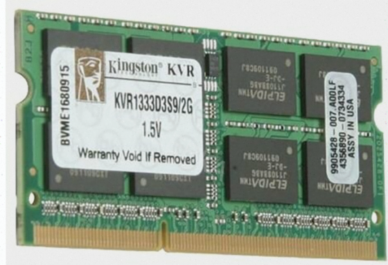 Оперативная Память so-dimm Ddr3l Kingston Valueram 2 гб (1.35v) 1333 Мгц cl9 (kvr1333d3s9 - арт:6109 Донецк
