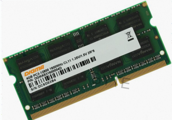 Память 4gb 1600mhz Digma Dgmas31600004d Rtl pc3-12800 cl11 so-dimm 204-pin 1.5в Dual Rank - арт:5222 Донецк