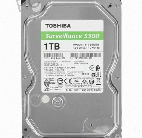 Жесткий Диск 3.5" Toshiba s300 1 тб Surveillance (hdwv110uzsva) - арт:5767 Макеевка