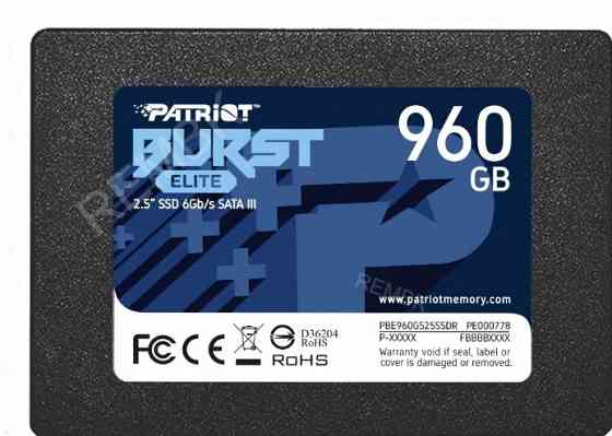 Ssd Patriot Sata Iii 960gb Pbe960gs25ssdr Burst Elite 2.5" - арт:2461 Макеевка