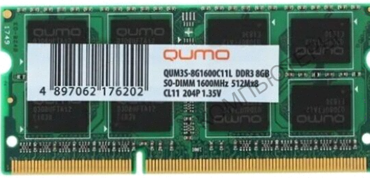 Оперативная Память so-dimm Qumo 8gb Ddr3-1600 (qum3s-8g1600c11l) - арт:8582 Донецк