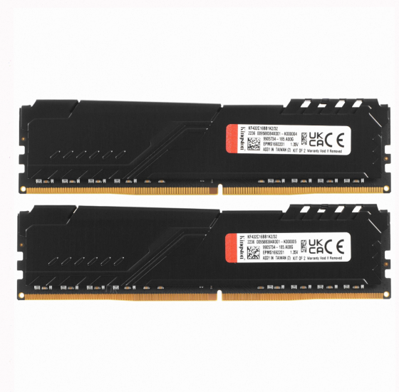 Оперативная Память Kingston kf432c16bb1k2/32wp, 32gb (2x16gb) 3200mt/s Ddr4 cl16 Dimm, Че - арт:3077 Донецк