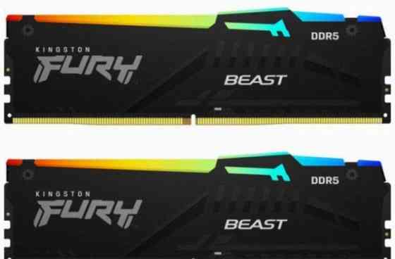 Оперативная Память Kingston Fury Beast Black Rgb kf556c40bbak2-32 Ddr5 - 2x 16гб - арт:4387 Донецк