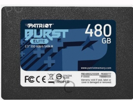 Твердотельный Накопитель Ssd 2.5" Patriot Memory 480гб Sata (pbe480gs25ssdr) - арт:2824 Донецк