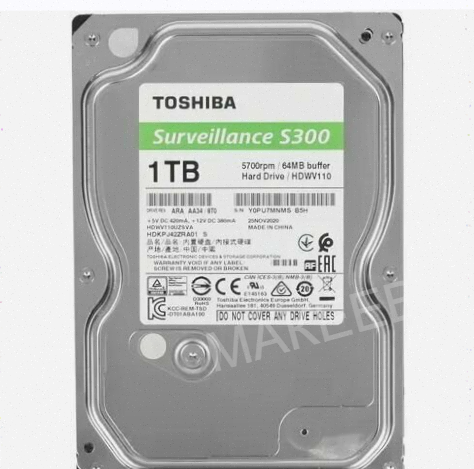 Жесткий Диск 3.5" Toshiba s300 1 тб Surveillance (hdwv110uzsva) - арт:5275 Донецк