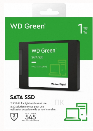 Твердотельный Накопитель Ssd 1tb Western Digital Green Wds100t3g0a Sata3 2.5 - арт:3317 Донецк