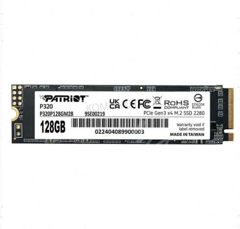 Ssd Накопитель Patriot p320 p320p128gm28 128гб, m.2 2280, Pcie 3.0 x4, Nvme, m.2 - арт:6023 Донецк