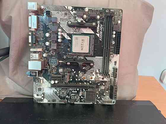 Материнская плата ASRock A320M-HDV + Ryzen 5 1400 (4 ядра / 8 потоков) Донецк