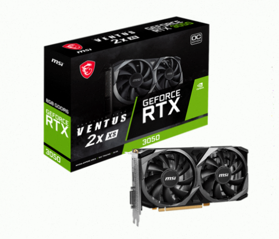 Видеокарта Msi Rtx3050 Ventus 2x xs 8gb oc Gddr6 128-bit dp Hdmi dl-dvi-d 2fan Rtl - арт:8824 Донецк