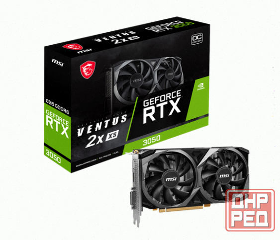 Видеокарта Msi Rtx3050 Ventus 2x xs 8gb oc Gddr6 128-bit dp Hdmi dl-dvi-d 2fan Rtl - арт:8824 Донецк - изображение 1