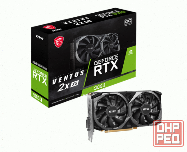 Видеокарта Msi Rtx3050 Ventus 2x xs 8gb oc Gddr6 128-bit dp Hdmi dl-dvi-d 2fan Rtl - арт:1332 Макеевка - изображение 1