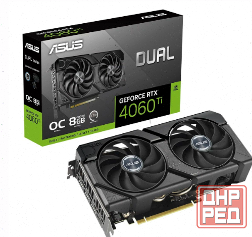Видеокарта Asus Nvidia Geforce Rtx 4060 ti 8gb Dual-rtx4060ti-o8g-evo/rtx4060ti, Hdmi, dp - арт:8847 Донецк - изображение 1