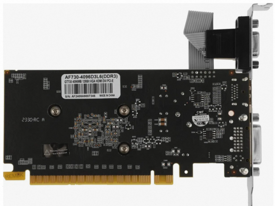 Видеокарта Afox Geforce gt 730 (af730-4096d3l6), 4 гб, Ddr3, 1333 Мгц - арт:4258 Донецк
