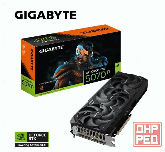 Видеокарта Gigabyte Geforce Rtx 5070 ti Windforce Sff 16gb (gv-n507twf3-16gd) - арт:3745 Донецк - изображение 1