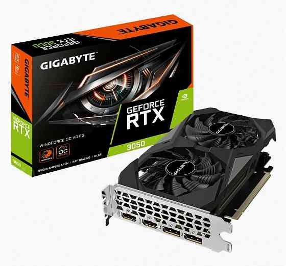 Видеокарта Gigabyte Rtx3050 Windforce oc v2 6gb Gddr6 96bit 2xdp 2xhdmi 2fan Rtl - арт:8275 Макеевка