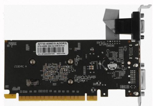 Видеокарта Afox Geforce gt 730 (af730-4096d3l6), 4 гб, Ddr3, 1333 Мгц - арт:2339 Макеевка