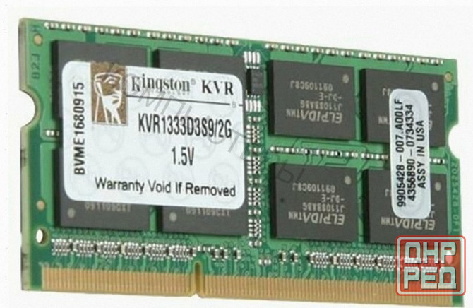 Оперативная Память so-dimm Ddr3l Kingston Valueram 2 гб (1.35v) 1333 Мгц cl9 (kvr1333d3s9 - арт:7390 Донецк - изображение 1