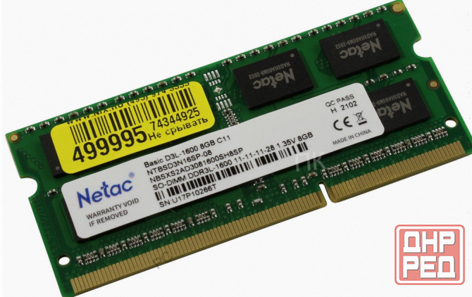 Оперативная Память so-dimm Ddr3l Netac Basics 8гб 1600 Мгц Sodimm cl11 Ntbsd3n16sp-08 - арт:8184 Донецк - изображение 1