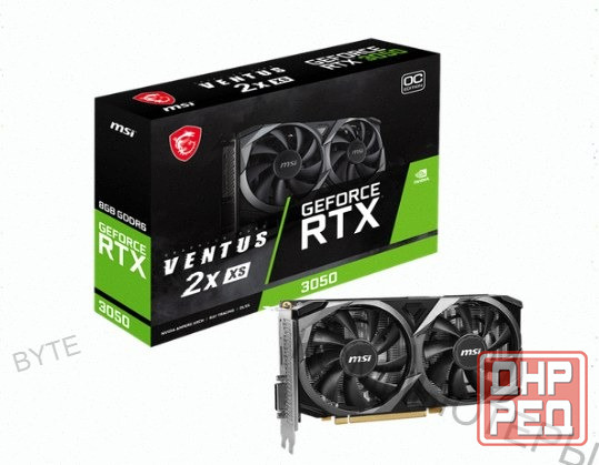 Видеокарта Msi Rtx3050 Ventus 2x xs 8gb oc Gddr6 128-bit dp Hdmi dl-dvi-d 2fan Rtl - арт:5717 Макеевка - изображение 1