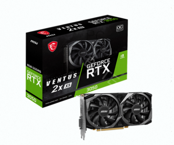 Видеокарта Msi Rtx3050 Ventus 2x xs 8gb oc Gddr6 128-bit dp Hdmi dl-dvi-d 2fan Rtl - арт:2242 Донецк