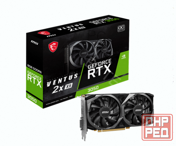 Видеокарта Msi Rtx3050 Ventus 2x xs 8gb oc Gddr6 128-bit dp Hdmi dl-dvi-d 2fan Rtl - арт:2242 Донецк - изображение 1