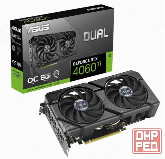 Видеокарта Asus Nvidia Geforce Rtx 4060 ti 8gb Dual-rtx4060ti-o8g-evo/rtx4060ti, Hdmi, dp - арт:7921 Макеевка - изображение 1