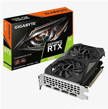 Видеокарта Gigabyte Rtx3050 Windforce oc v2 6gb Gddr6 96bit 2xdp 2xhdmi 2fan Rtl - арт:1578 Донецк