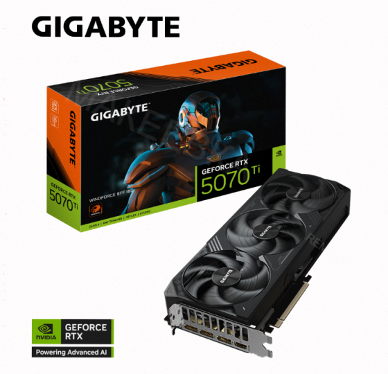 Видеокарта Gigabyte Geforce Rtx 5070 ti Windforce Sff 16gb (gv-n507twf3-16gd) - арт:1912 Донецк