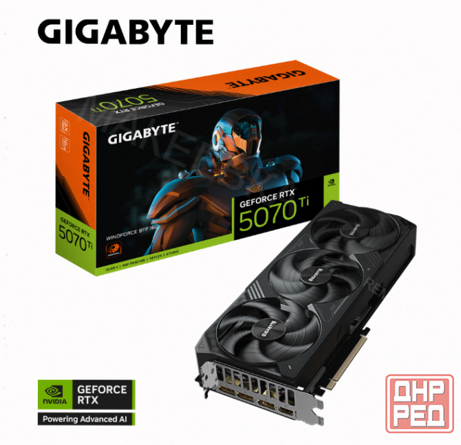 Видеокарта Gigabyte Geforce Rtx 5070 ti Windforce Sff 16gb (gv-n507twf3-16gd) - арт:1912 Донецк - изображение 1