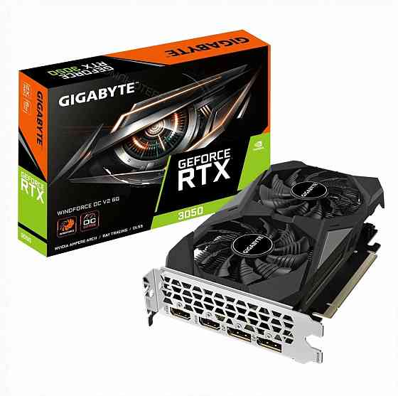 Видеокарта Gigabyte Rtx3050 Windforce oc v2 6gb Gddr6 96bit 2xdp 2xhdmi 2fan Rtl - арт:8111 Макеевка