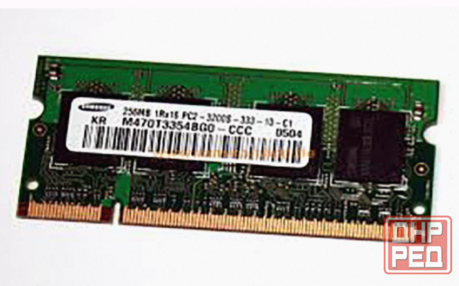 Оперативная Память so-dimm Ddr2 Samsung 256mb (m470t3354bg0-ccc) б/у - арт:1978 Донецк - изображение 1