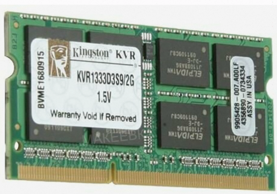 Оперативная Память so-dimm Ddr3l Kingston Valueram 2 гб (1.35v) 1333 Мгц cl9 (kvr1333d3s9 - арт:4175 Донецк