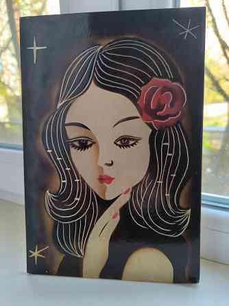 Картина Девушка металл Донецк